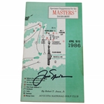 Jack Nicklaus Signed 1986 Masters Tournament Spectator Guide JSA ALOA