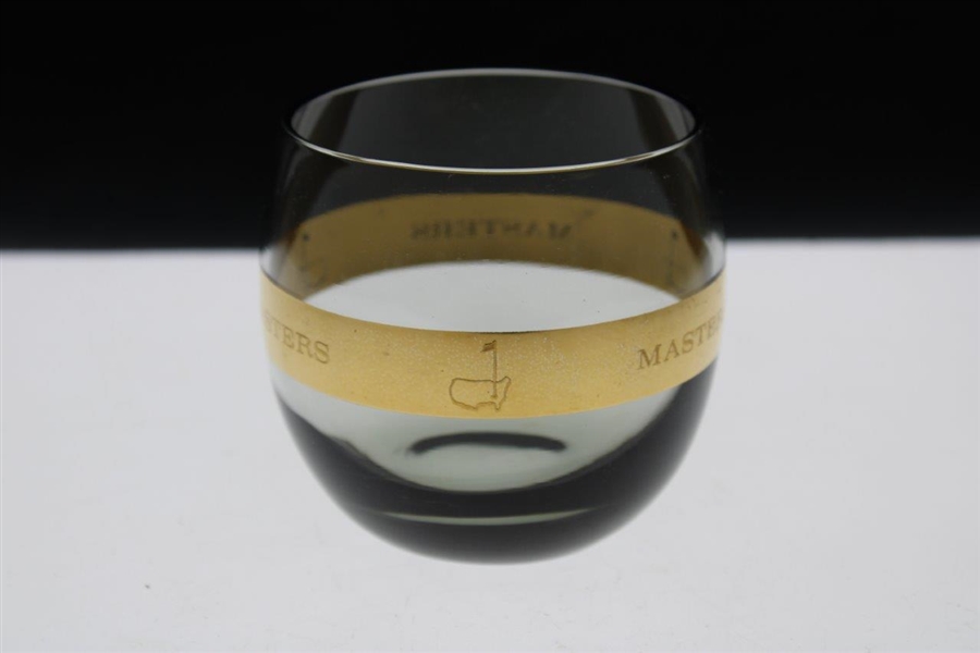 Classic Masters Whiskey Glass with Gold Stripe Band
