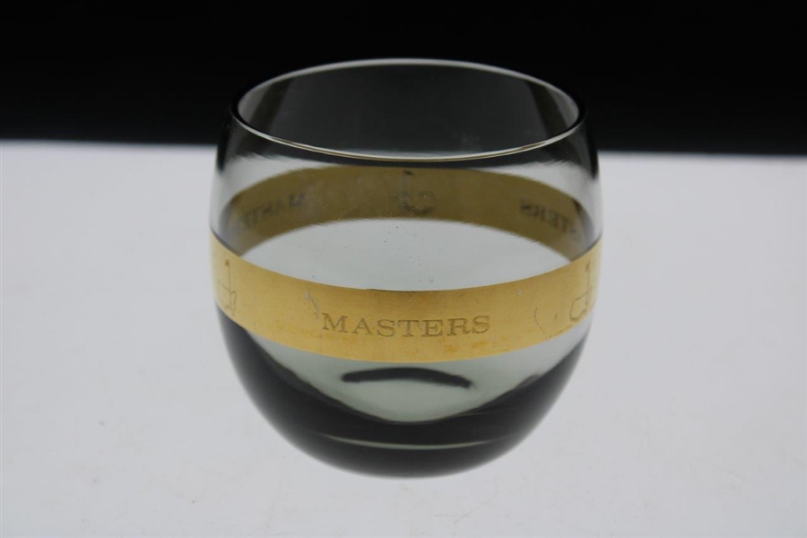 Classic Masters Whiskey Glass with Gold Stripe Band