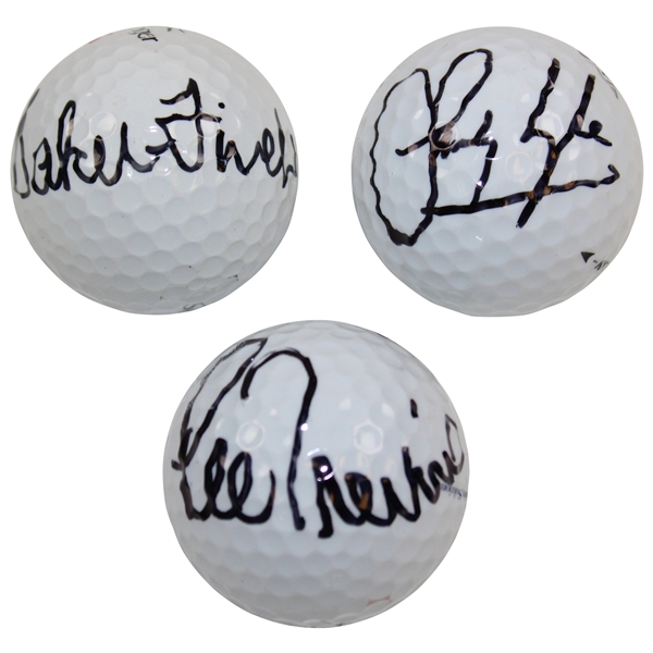 OPEN Champs Lee Trevino, Ian Baker-Finch & Sandy Lyle Signed Golf Balls JSA ALOA