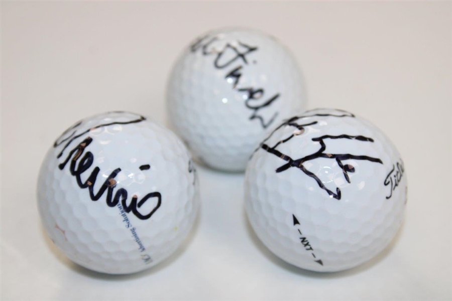 OPEN Champs Lee Trevino, Ian Baker-Finch & Sandy Lyle Signed Golf Balls JSA ALOA