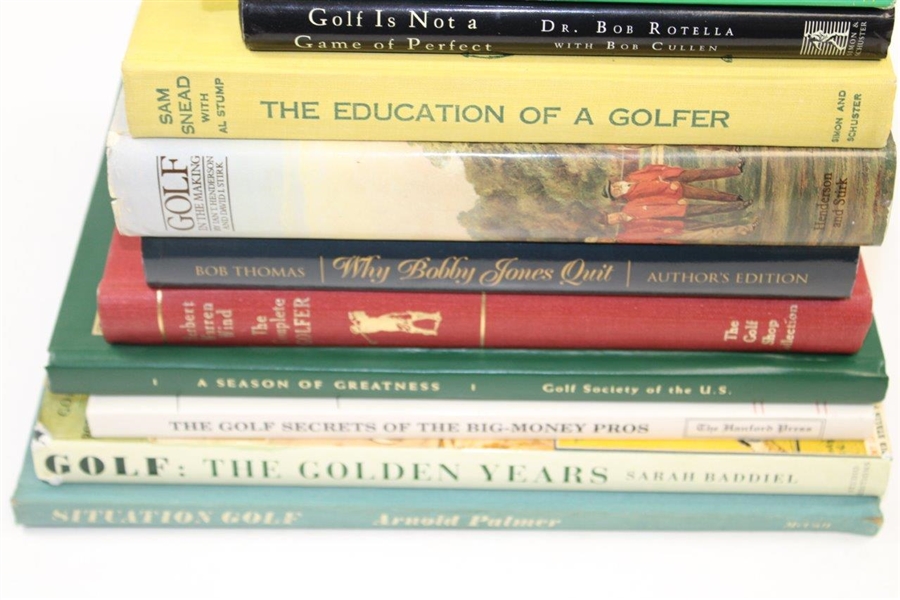 Ten (10) Assorted Golf Books - Instant Library