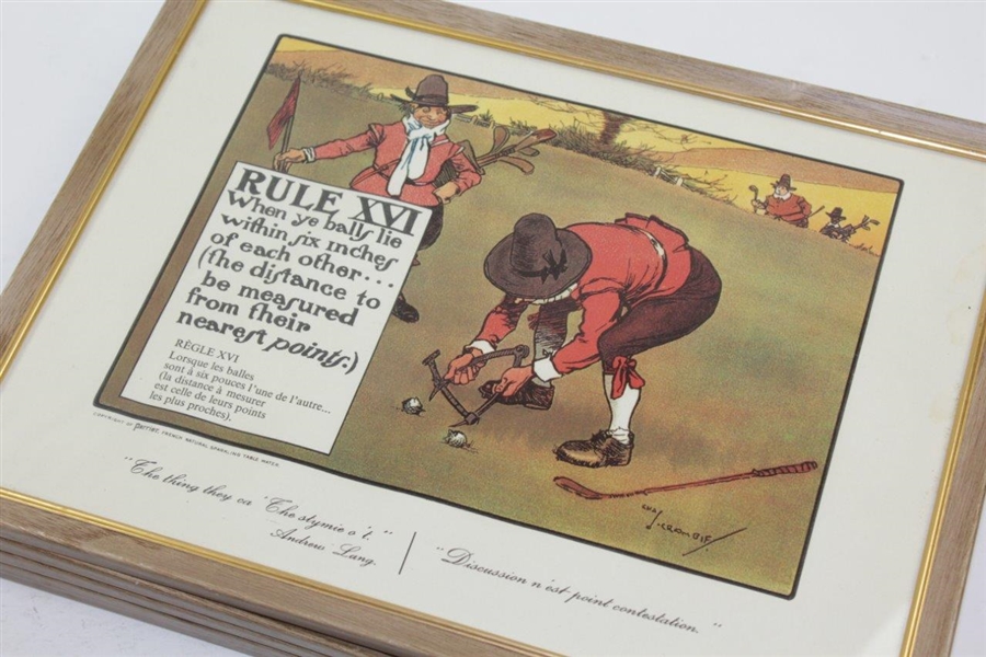 Seven (7) Crombie Rules of Golf Presented by Perrier – Framed