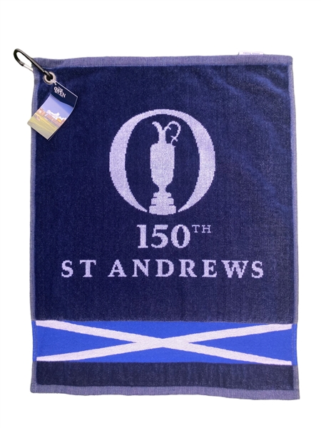 2022 The OPEN Championship at St. Andrews Navy Woven Golf Towel - 150th