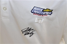 John Daly Signed Personal Match Worn White Golf Shirt with Sponsors JSA ALOA