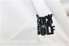 John Daly Signed Personal Match Worn White Golf Shirt with Sponsors JSA ALOA