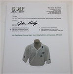 John Daly Signed Personal Match Worn White Golf Shirt with Sponsors JSA ALOA