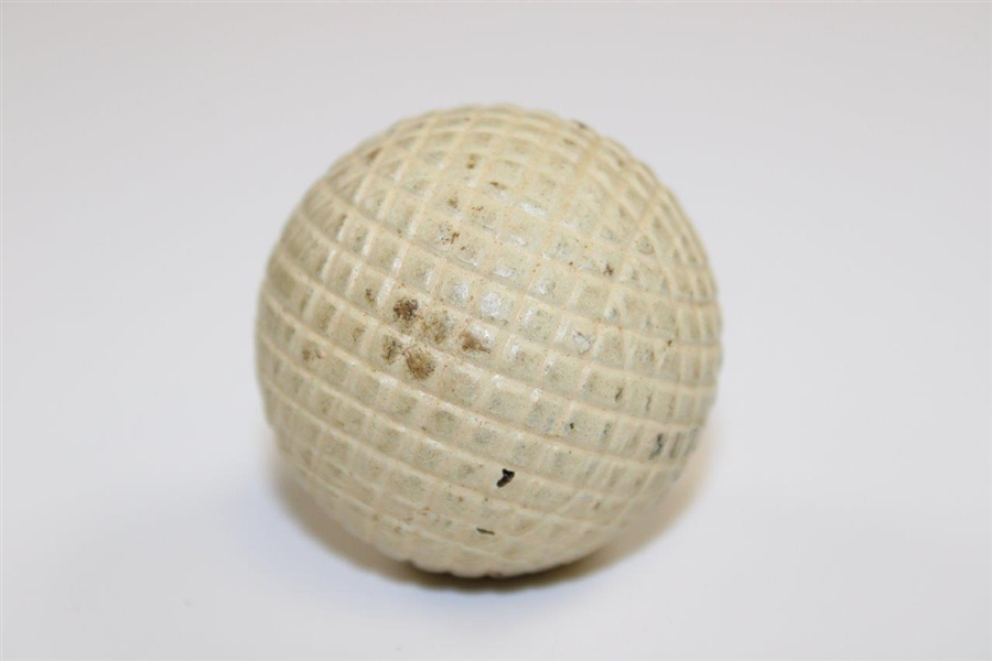 Circa 1890's Z Hutchison 27 Golf Ball Line Cut Gutty Golf Ball - Size 27 - Roberto Collection