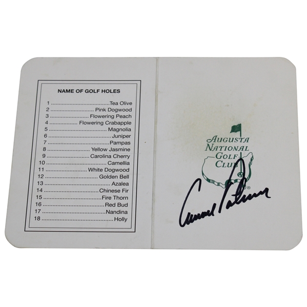 Arnold Palmer Signed Augusta National Golf Club Scorecard JSA #A32230