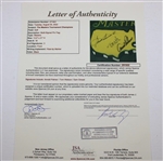 Arnold Palmer, Sam Snead & Tom Watson Signed 1994 Emerald/Yellow Masters Flag JSA #Z91922