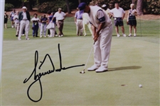 Tiger Woods Signed Original Putting During 1997 Masters Practice Rd Photo - April 8th JSA ALOA