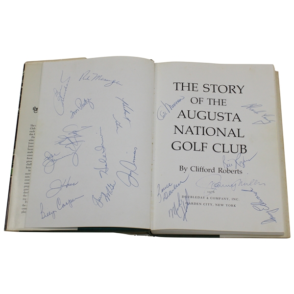 Multi-Signed 1976 'The Story of Augusta National' Book - Kathryn Murphy JSA ALOA