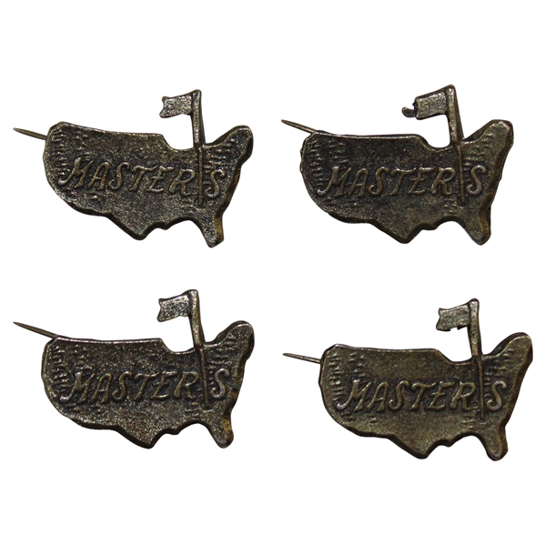 Four (4) Vintage Never Presented Prototype Masters Logo Pins