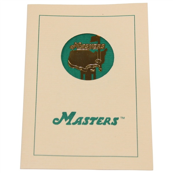 Circa 1990's Masters Tournament Gold Tone Bookmark