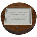 ANGC 1992 Washingtons Birthday Party Wood from Ancient Loblolly Pine lost in Storm - 10th Fairway