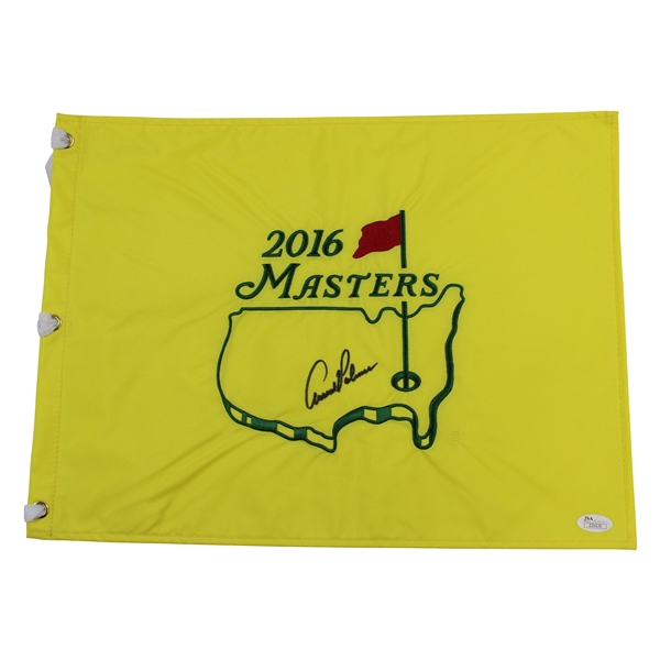 Arnold Palmer Signed 2016 Masters Tournament Embroidered Flag - Last Masters JSA #Z20126