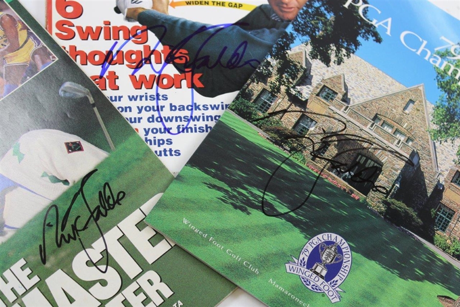 Three (3) Nick Faldo Signed Magazines - Golf Digest, Sports Illustrated & 79th PGA JSA ALOA