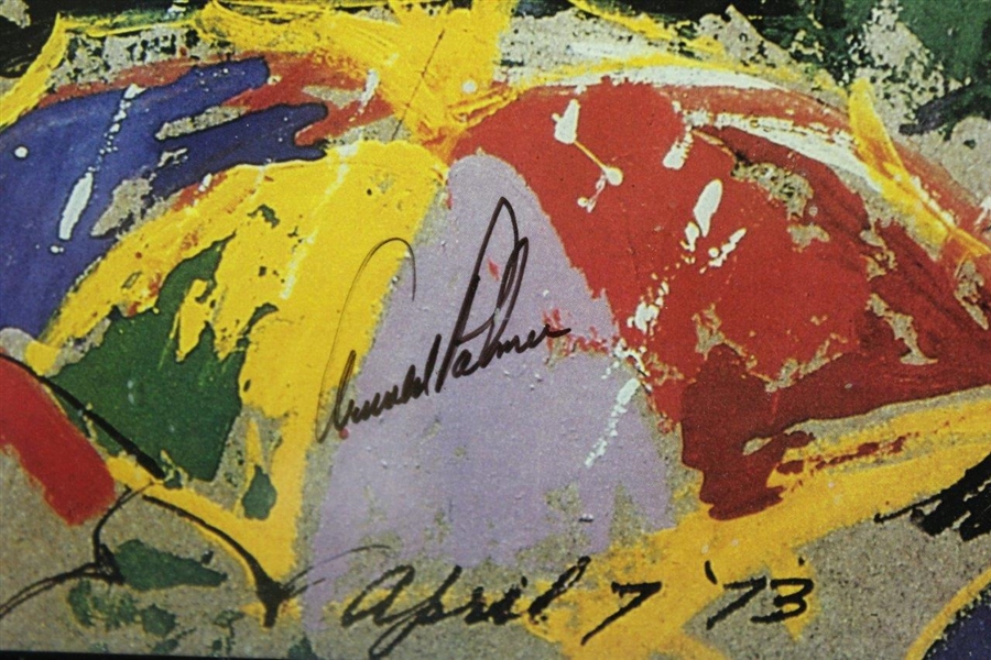 Arnold Palmer Signed Leroy Neiman Augusta National GC Masters '73 Rain Print JSA ALOA