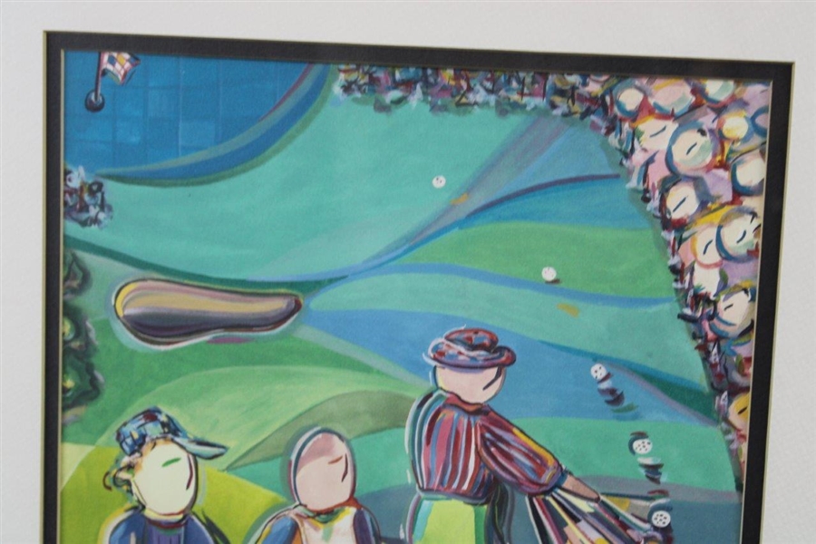 Colorful Golf Themed Ltd Ed 238/250 Serigraph Signed by Artist with Cert
