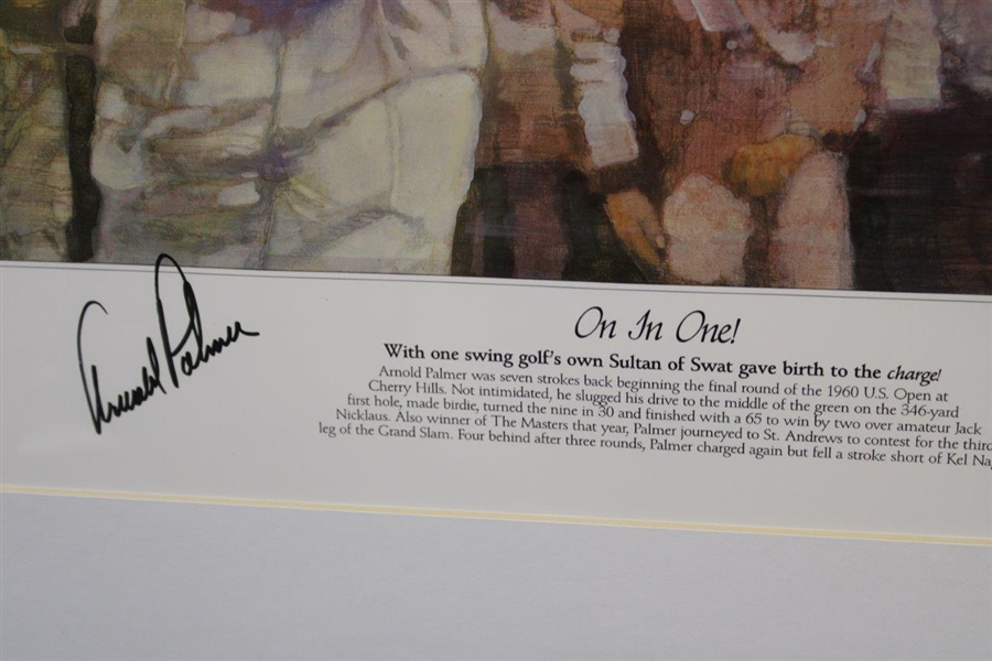 Arnold Palmer Signed Ltd Ed 'On in One' US Open Cherry Hills Print - Framed JSA ALOA
