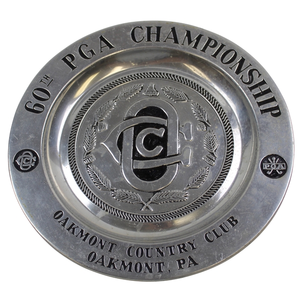 1978 PGA Championship at Oakmont Country Club Pewter Plate - 60th