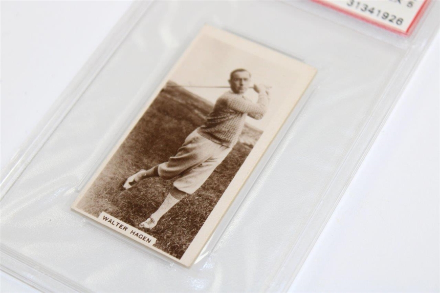 1928 Walter Hagen J. Millhoff & Co. Famous Golfers Card #2 EX 5 #31341926