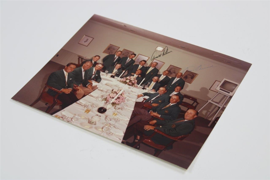 Arnold Palmer & Sam Snead Signed 1963 Masters Champions Dinner Photo JSA ALOA