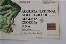 Palmer, Picard, Snead, Sarazen, Middlecoff Signed Augusta National Course Map by JP Izatt JSA ALOA