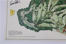 Palmer, Picard, Snead, Sarazen, Middlecoff Signed Augusta National Course Map by JP Izatt JSA ALOA