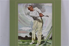 Tommy Armour Signed Photo In Custom Mat JSA ALOA