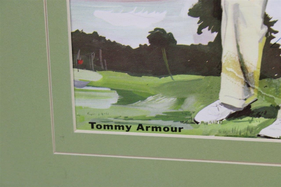 Tommy Armour Signed Photo In Custom Mat JSA ALOA