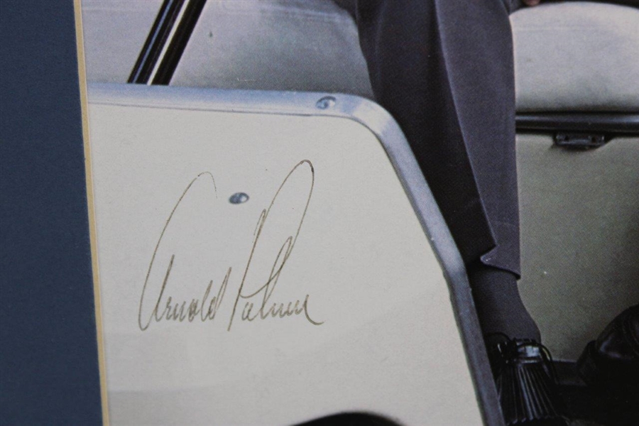 Arnold Palmer Signed Photo In Custom Mat JSA ALOA
