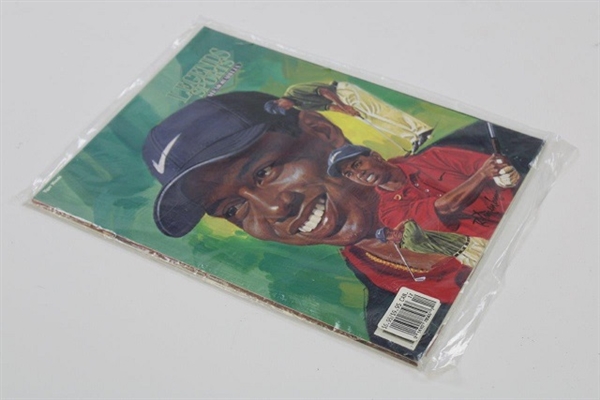 Tiger Woods Legends Sports Memorabilia Magazine with Uncut Sheet of Cards