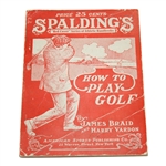 Spaldings How to Play Golf Red Cover Book No. 4R by James Braid & Harry Vardon