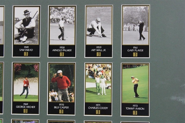 Thirty (30) Champions of Golf Masters Collection Golf Cards (GSV) - Matted with Tiger