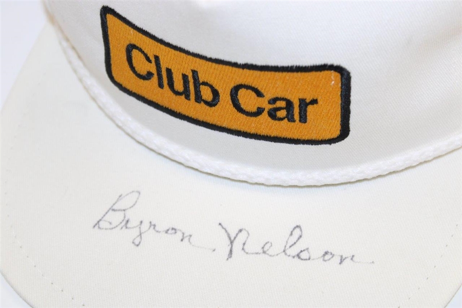 Byron Nelson Signed Club Car Hat JSA ALOA