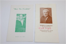 (2) PGA President's Dinner Menus Signed by Yates, Sargent, Black & Others JSA ALOA