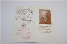 (2) PGA President's Dinner Menus Signed by Yates, Sargent, Black & Others JSA ALOA