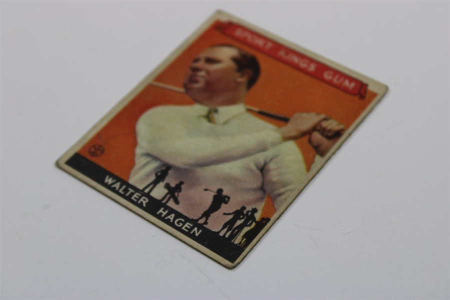 1933 Walter Hagen Sport Kings Gum Golf Card No. 8