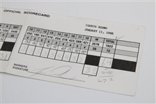 Tiger Woods & Mark O Meara Signed Official Final Rd 1998 Mercedes Championship Scorecard JSA ALOA