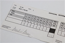 Tiger Woods & Mark O Meara Signed Official Final Rd 1998 Mercedes Championship Scorecard JSA ALOA