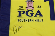 Justin Thomas Signed 2022 Pga Championship Flag With Jsa Cert