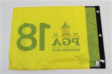 Justin Thomas Signed 2022 Pga Championship Flag With Jsa Cert