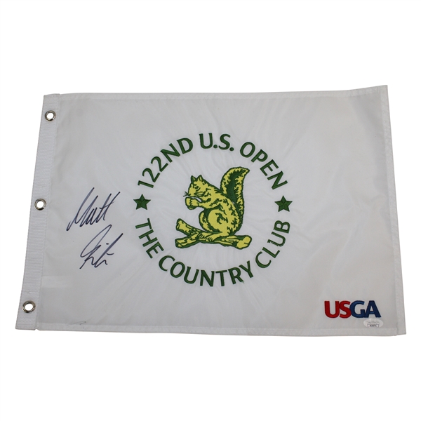 Matt Fitzpatrick Signed 2022 Us Open At The Country Club Embroidered Flag Jsa Cert