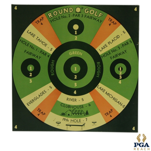 'Round O Golf' Vintage Dart Board Game