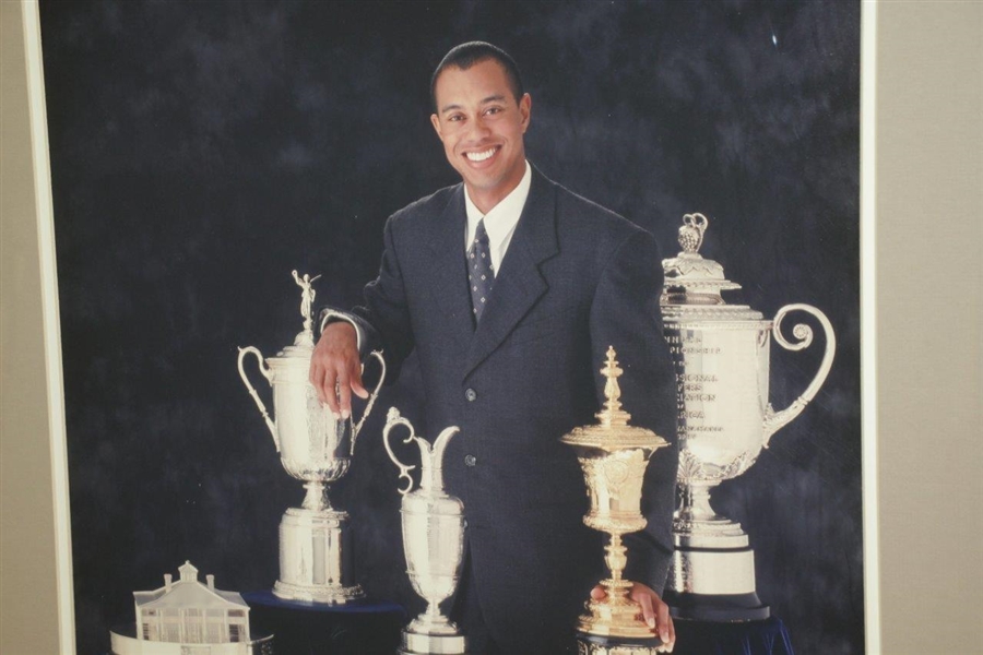 Tiger Woods Foundation Photo Presentation Of Tiger & His Major Trophies Including US Amateur