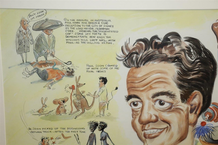1952 Australian Tour Caricature of Paul Hahn by Artist Tony Zafty