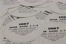 Seventy-Nine (79) Purported 1987 Augusta National Masters Windshield Parking Stickers