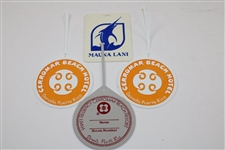 Chi-Chi Rodriguez's Personal Group of Four (3) Bag Tags - Mauna Lani, Cerromar Beach (x2), & Dorado