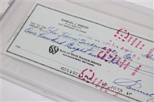 Sam Snead Signed 12/30/1985 Personal Check to The Home Insurance Co. PSA/DNA 83511587 MINT 9